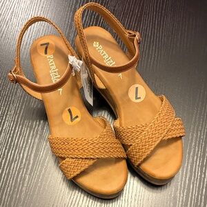 Patrizia woven platform wedge sandals - Size 7
